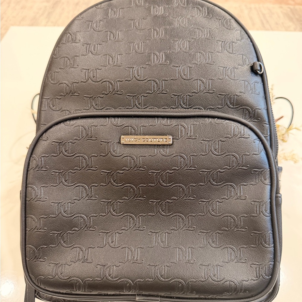 Juicy Couture Embossed Black Backpack